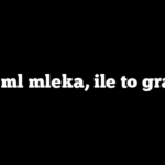 125 ml mleka, ile to gram?