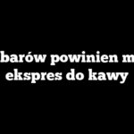 Ile barów powinien mieć ekspres do kawy