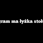 Ile gram ma łyżka stołowa