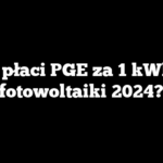 Ile płaci PGE za 1 kWh z fotowoltaiki 2024?