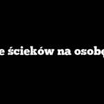 Ile ścieków na osobę?