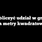 Jak obliczyć udział w gruncie na metry kwadratowe