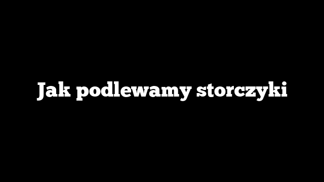 Jak podlewamy storczyki