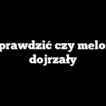 Jak sprawdzić czy melon jest dojrzały