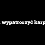 Jak wypatroszyć karpia?