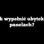 Jak wypełnić ubytek w panelach?