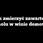 Jak zmierzyć zawartość alkoholu w winie domowym?