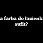 Jaka farba do łazienki na sufit?