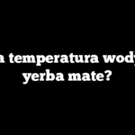 Jaka temperatura wody do yerba mate?