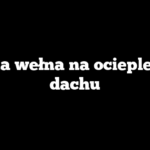 Jaka wełna na ocieplenie dachu