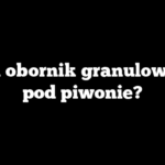 Jaki obornik granulowany pod piwonie?