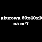 Płyta ażurowa 60x40x10 – ile na m²?