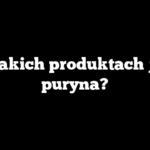 W jakich produktach jest puryna?